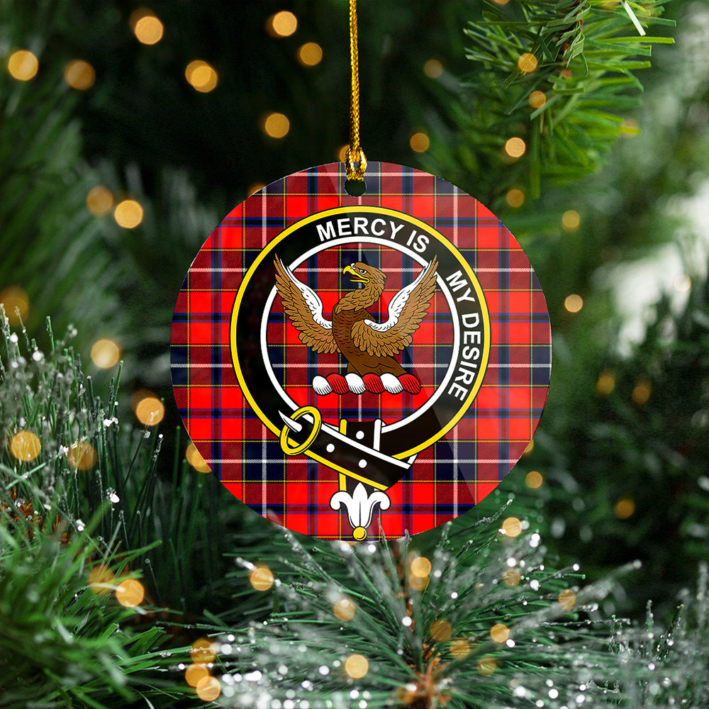 Wishart Dress Modern Clan Badge Tartan Plastic Christmas Ornaments