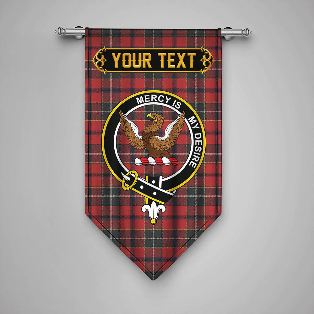 Wishart Dress Weathered Clan Badge Tartan Gonfalon Personalize