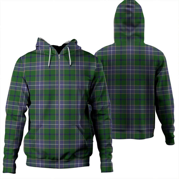 Wishart Hunting Modern Tartan Classic Zipper Hoodie