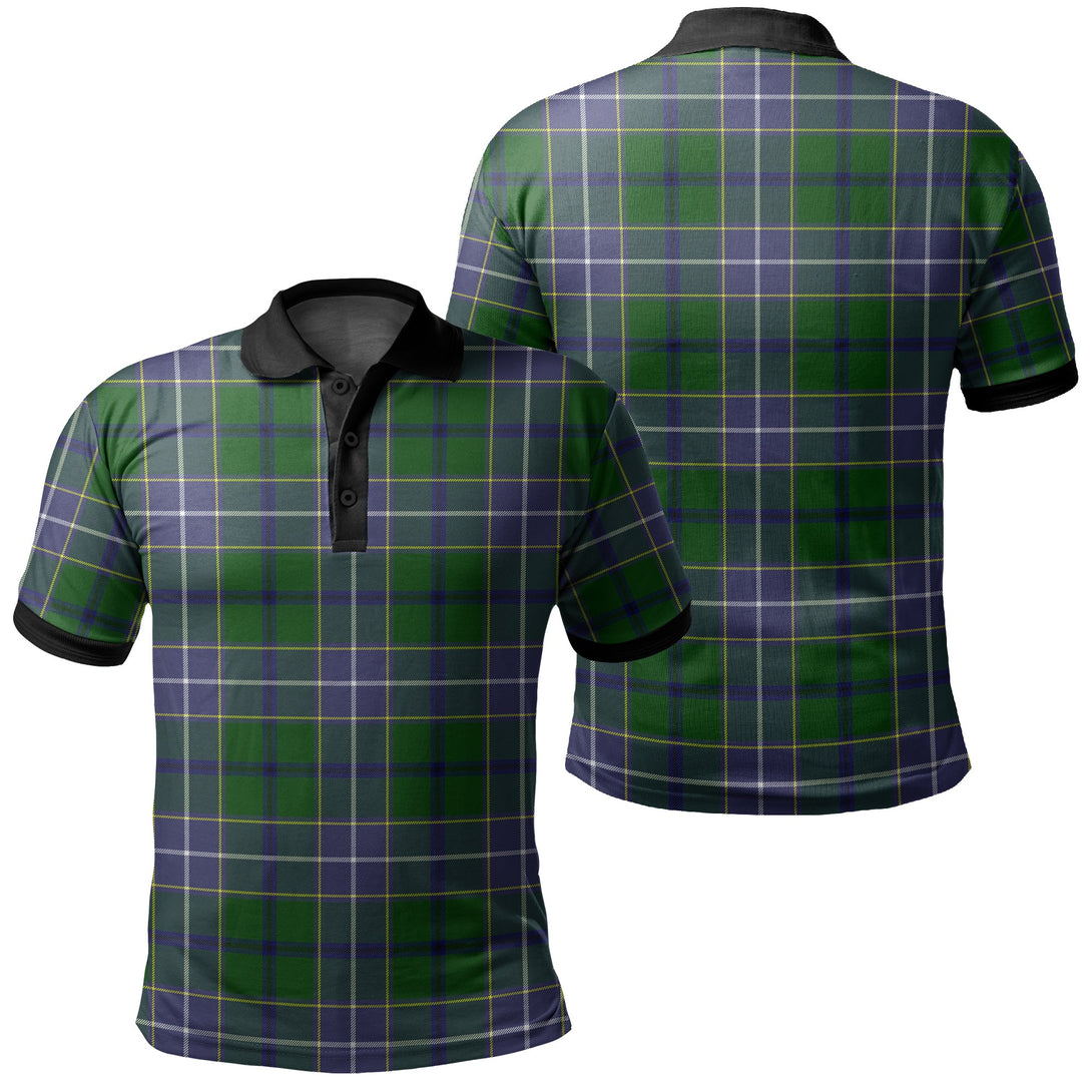 Wishart Hunting Modern Tartan Classic Polo Shirt Black Neck 2 Style