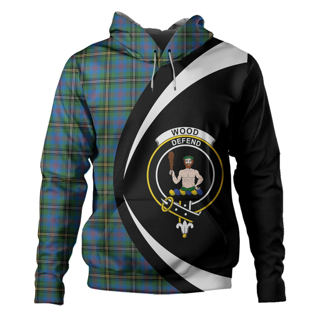 Wood Ancient Clan Badge Tartan Hoodie Circle Style