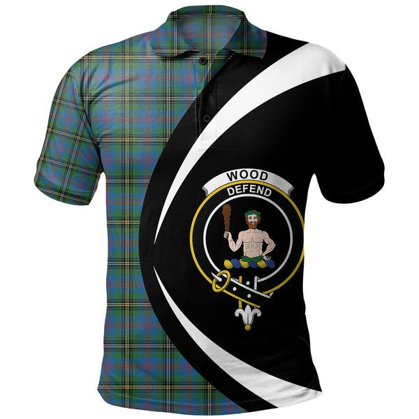 Wood Ancient Clan Badge Tartan Polo Shirt Circle Style Personalized