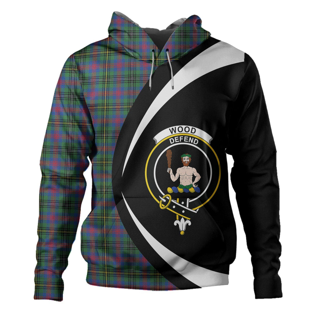 Wood Modern Clan Badge Tartan Hoodie Circle Style