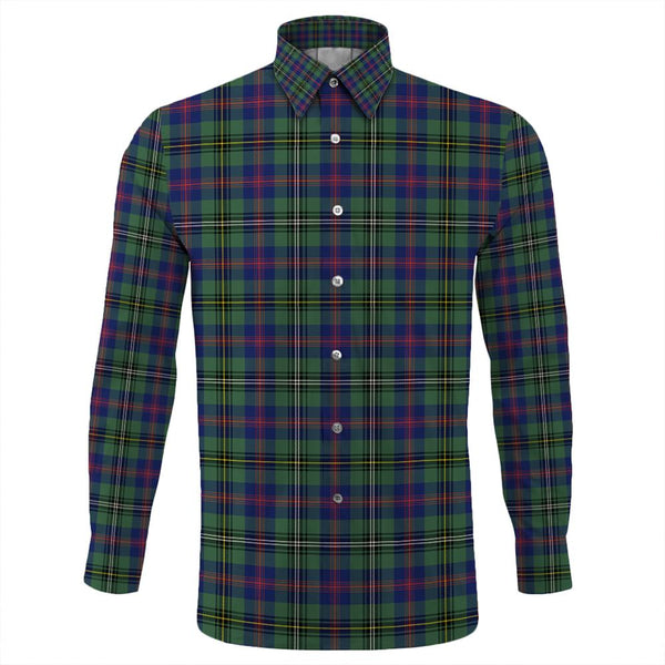 Wood Modern Tartan Classic Long Sleeve Button Shirt