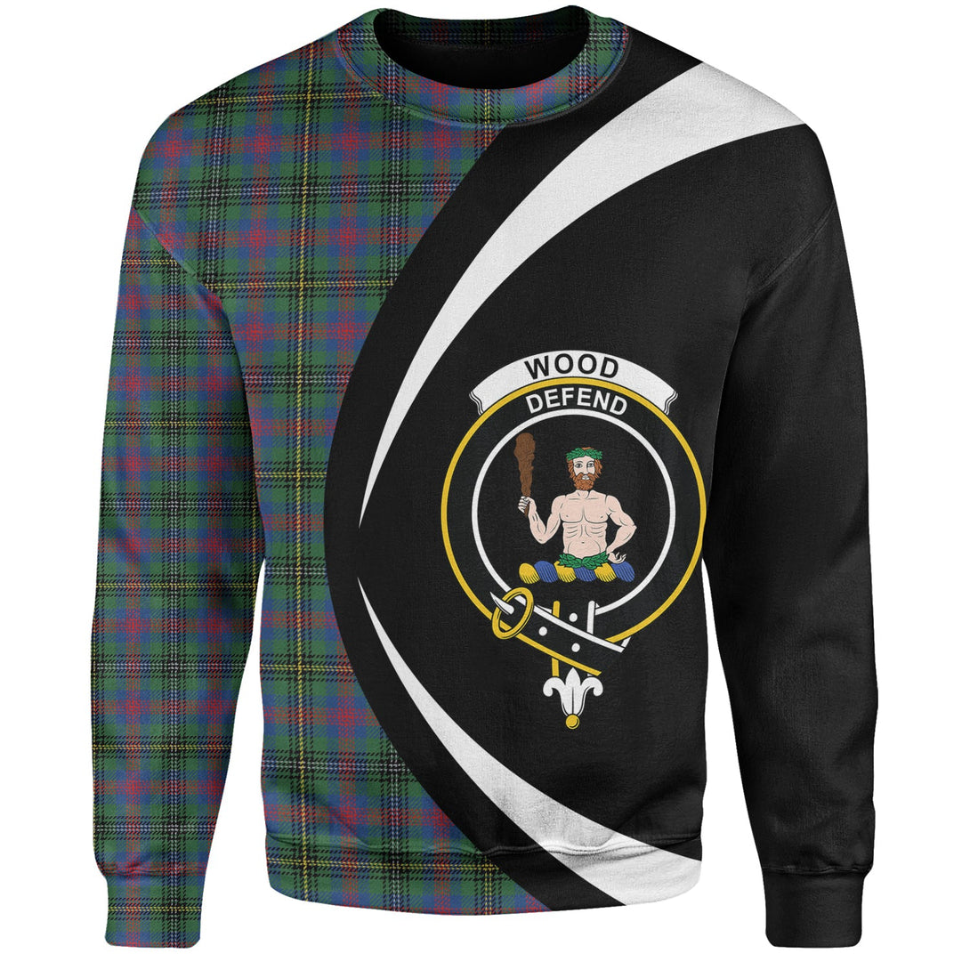 Wood Modern Clan Badge Tartan Sweatshirt Circle Style Personalized