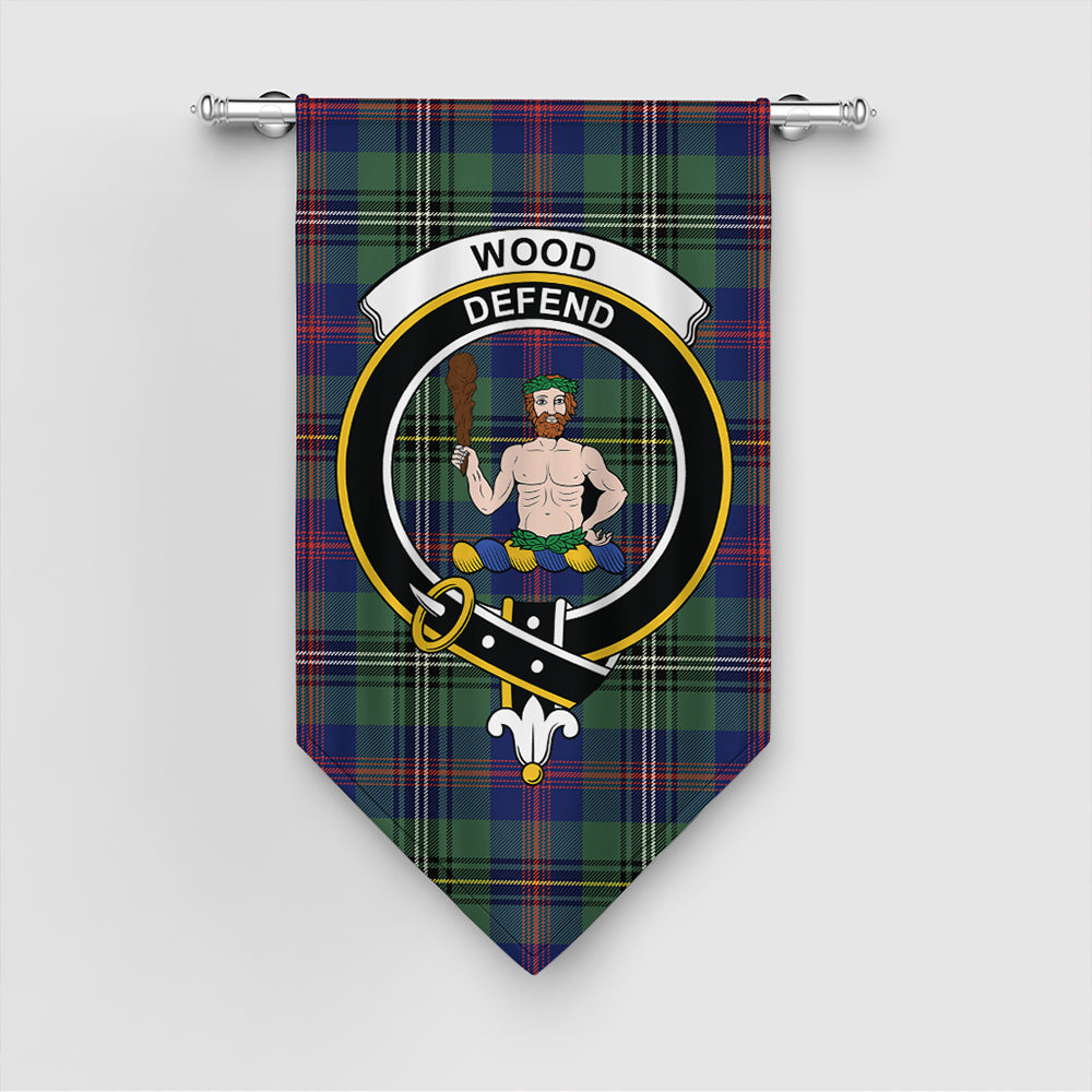 Wood Modern Tartan Classic Crest Gonfalon