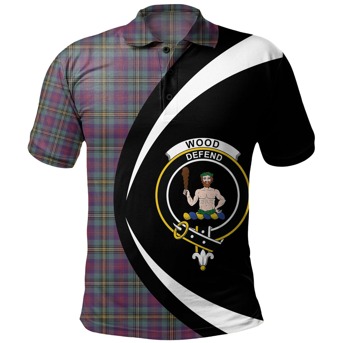 Wood Weathered Clan Badge Tartan Polo Shirt Circle Style Personalized