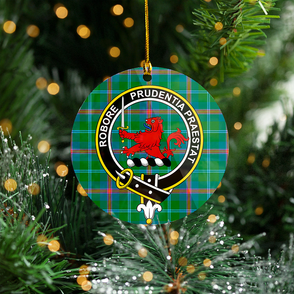 Young Ancient Clan Badge Tartan Plastic Christmas Ornaments