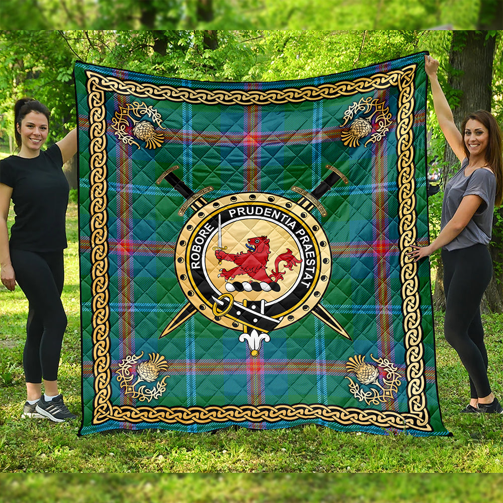 Young Ancient Clan Badge Tartan Premium Quilt Celtic Shield