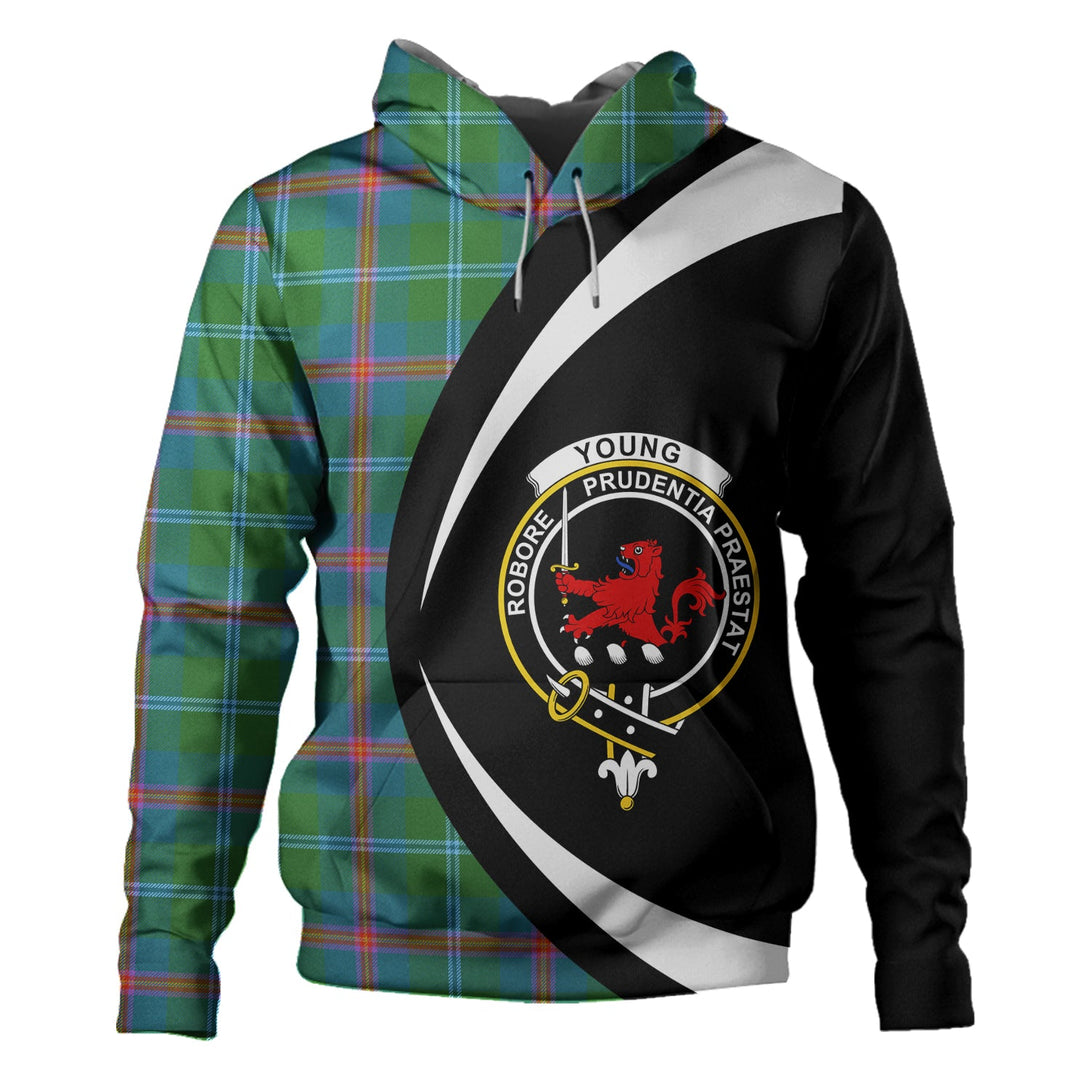 Young Ancient Clan Badge Tartan Hoodie Circle Style