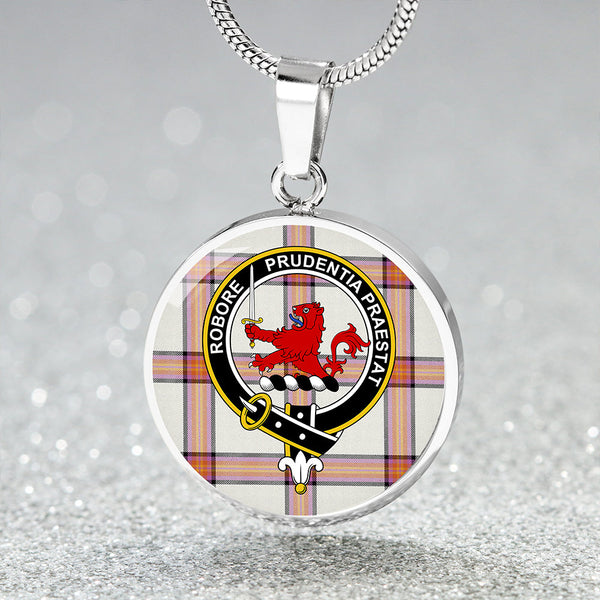 Young Christina Ancient Clan Badge Tartan Classic Circle Necklace