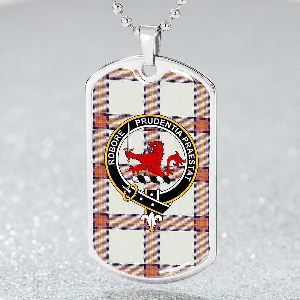 Young Christina Ancient Clan Badge Classic Tartan Dog Tag Necklace