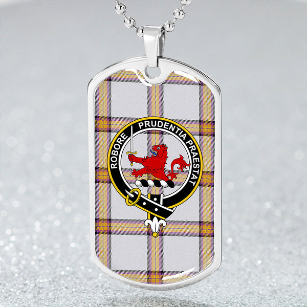 Young Christina Modern Clan Badge Classic Tartan Dog Tag Necklace