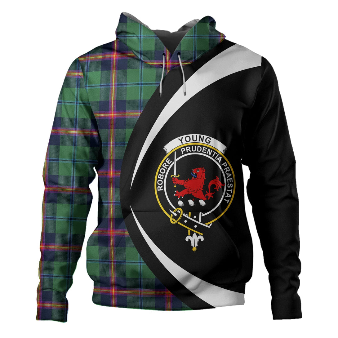 Young Modern Clan Badge Tartan Hoodie Circle Style