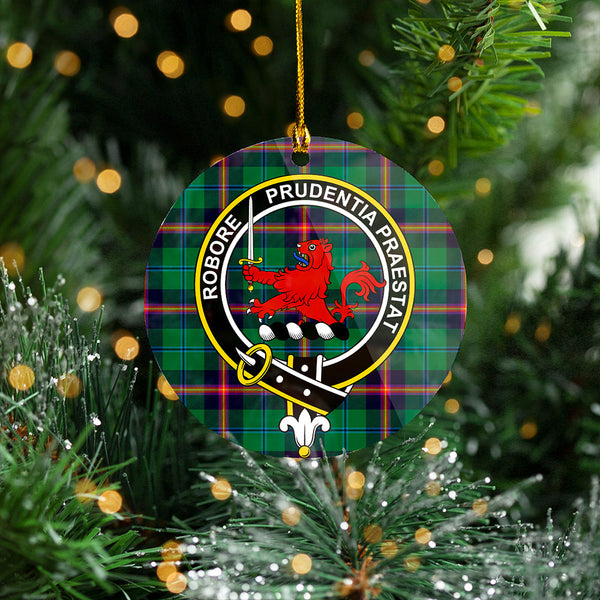 Young Modern Clan Badge Tartan Plastic Christmas Ornaments