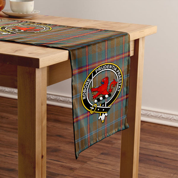 Young Weathered Clan Badge Tartan Table Runner