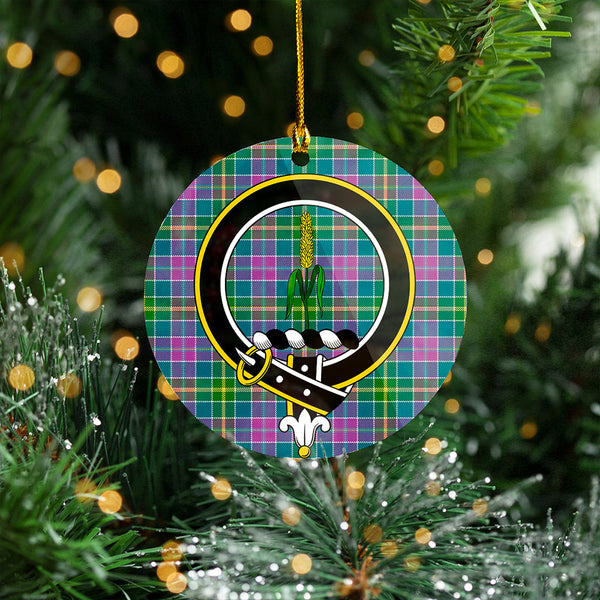 Yule Ancient Clan Badge Tartan Plastic Christmas Ornaments