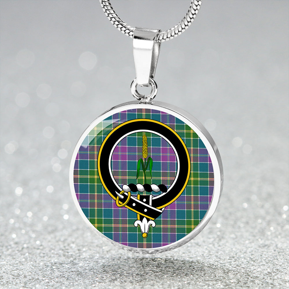 Yule Ancient Clan Badge Tartan Classic Circle Necklace