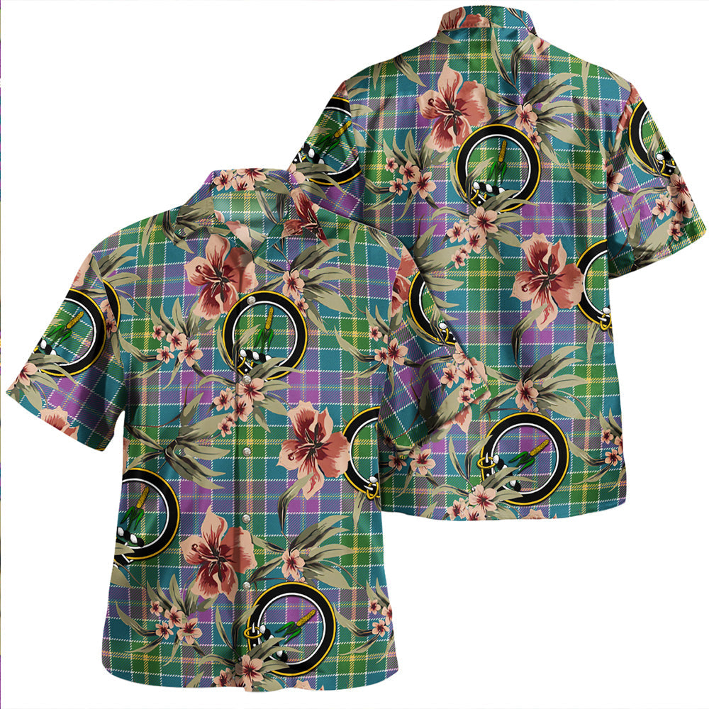 Yule Ancient Clan Badge Tartan Aloha Hawaiian Shirt Tropical Old Style