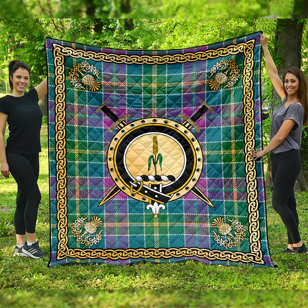 Yule Ancient Clan Badge Tartan Premium Quilt Celtic Shield