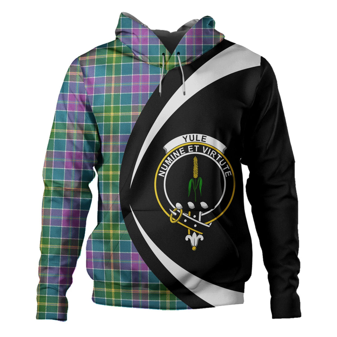 Yule Ancient Clan Badge Tartan Hoodie Circle Style