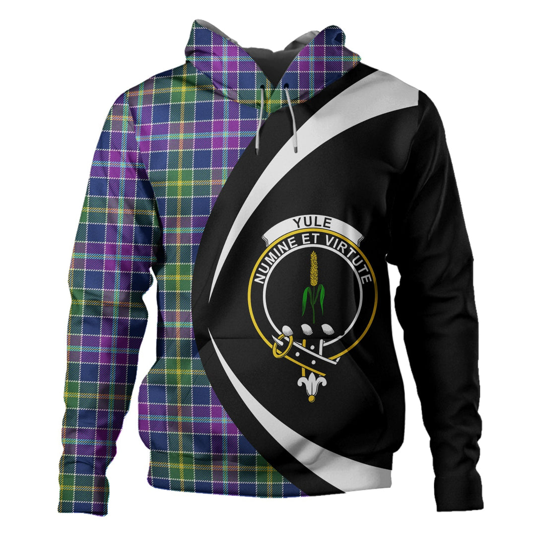 Yule Modern Clan Badge Tartan Hoodie Circle Style