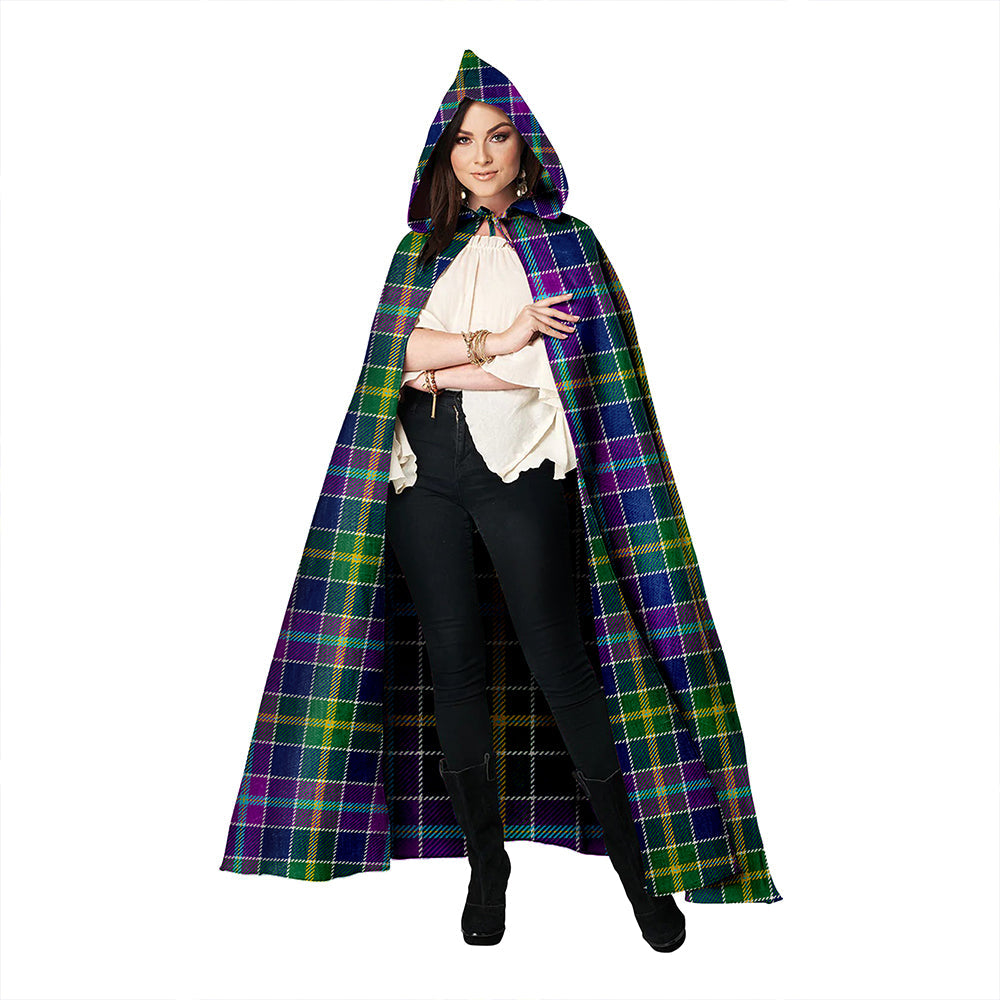 Yule Modern Clan Badge Tartan Hooded Cloak