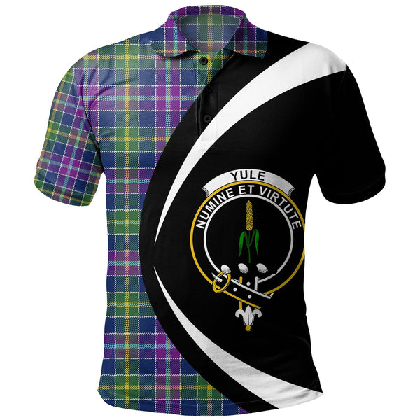 Yule Modern Clan Badge Tartan Polo Shirt Circle Style Personalized