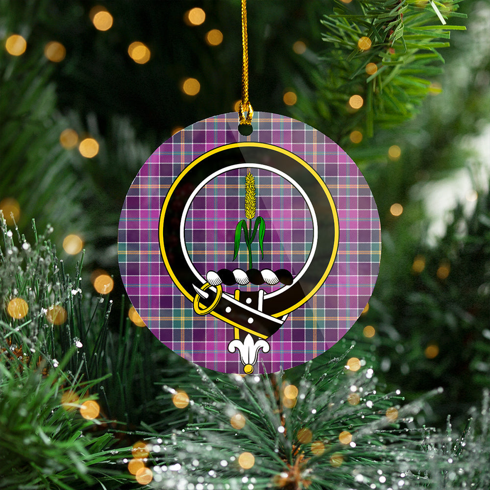 Yule Weathered Clan Badge Tartan Plastic Christmas Ornaments