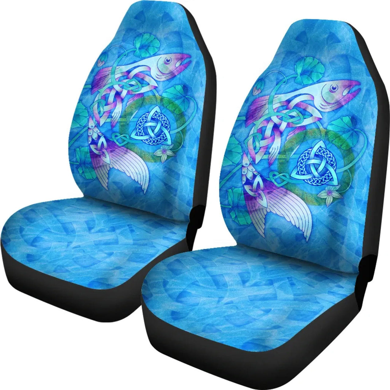 Celtic Car Seat Covers Celtic Fish With Triquetra | Celticprime.com ...