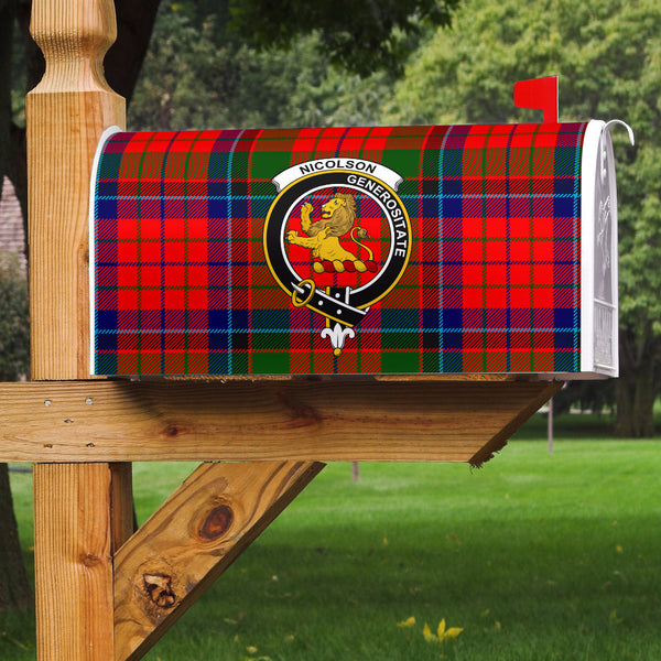 Nicolson Modern Clan Badge Classic Tartan Mailbox Cover