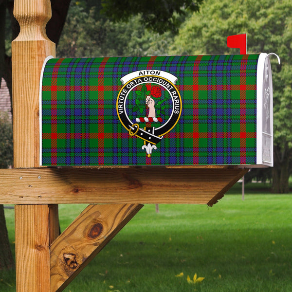 Aiton Clan Badge Classic Tartan Mailbox Cover