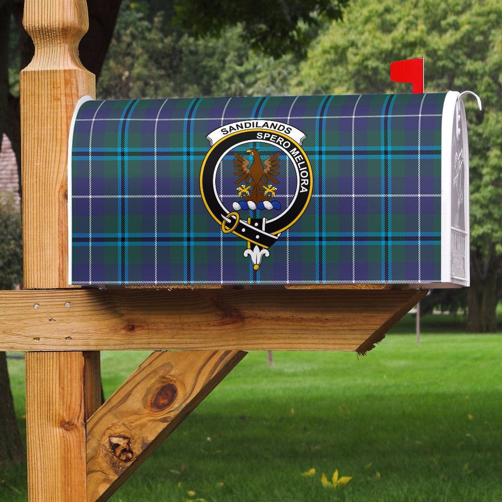 Sandilands Clan Badge Classic Tartan Mailbox Cover