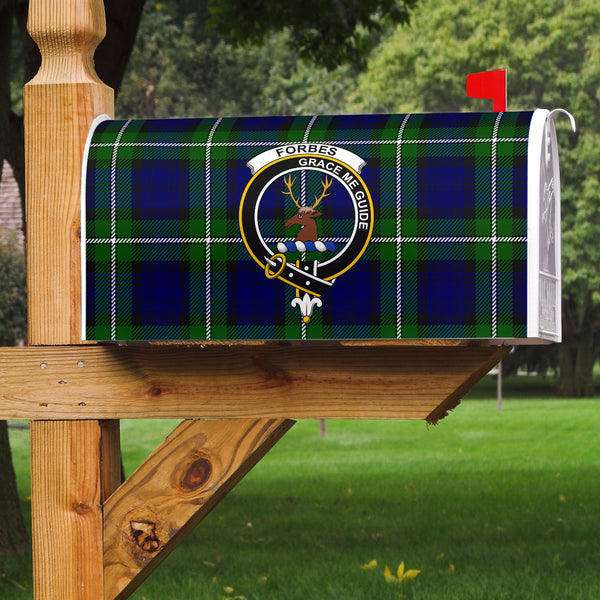 Forbes Modern Clan Badge Classic Tartan Mailbox Cover