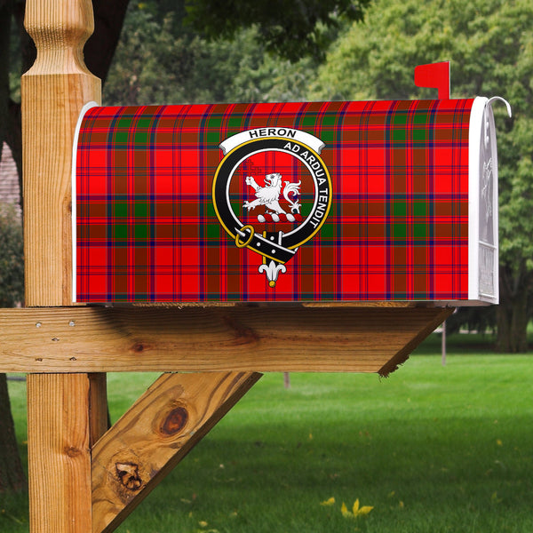 Heron Clan Badge Classic Tartan Mailbox Cover