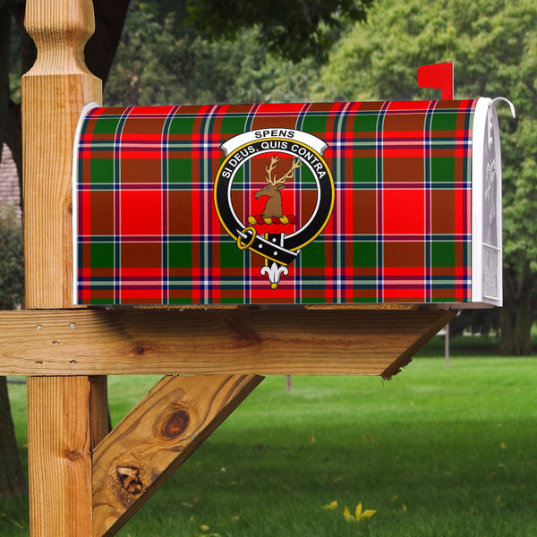 Spens Modern Clan Badge Classic Tartan Mailbox Cover