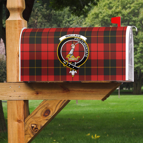 Wallace Weathered Clan Badge Classic Tartan Mailbox Cover