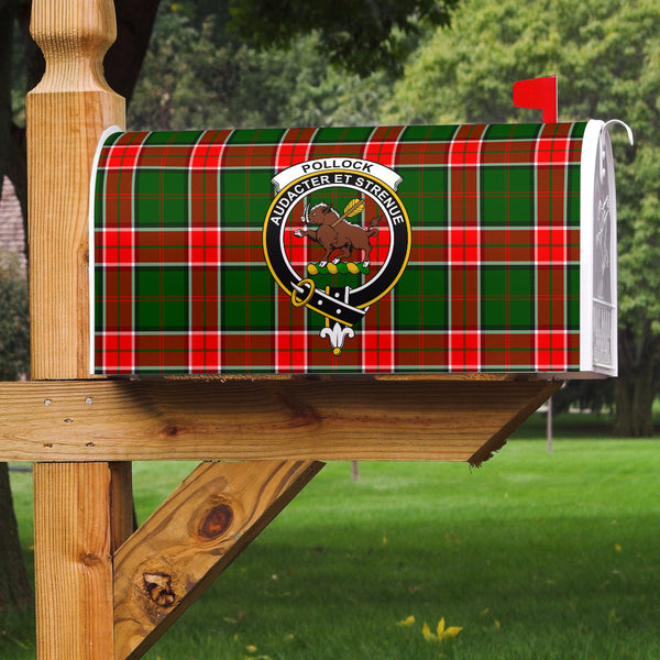 Pollock Modern Clan Badge Classic Tartan Mailbox Cover