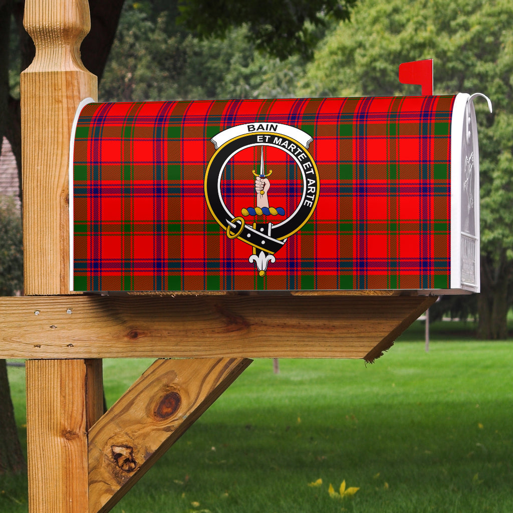 Bain Clan Badge Classic Tartan Mailbox Cover