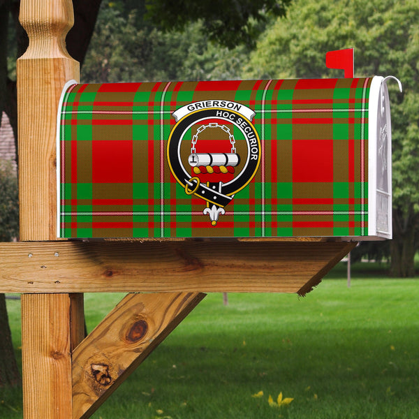 Grierson Clan Badge Classic Tartan Mailbox Cover