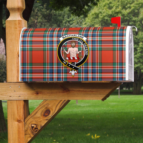 MacFarlane Ancient Clan Badge Classic Tartan Mailbox Cover