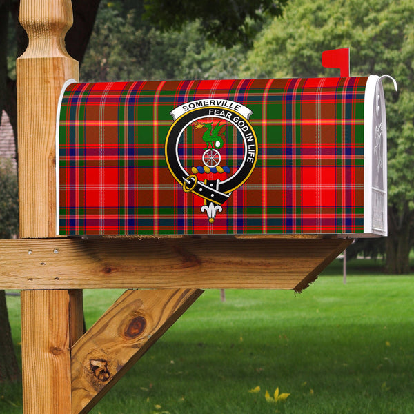 Somerville Clan Badge Classic Tartan Mailbox Cover