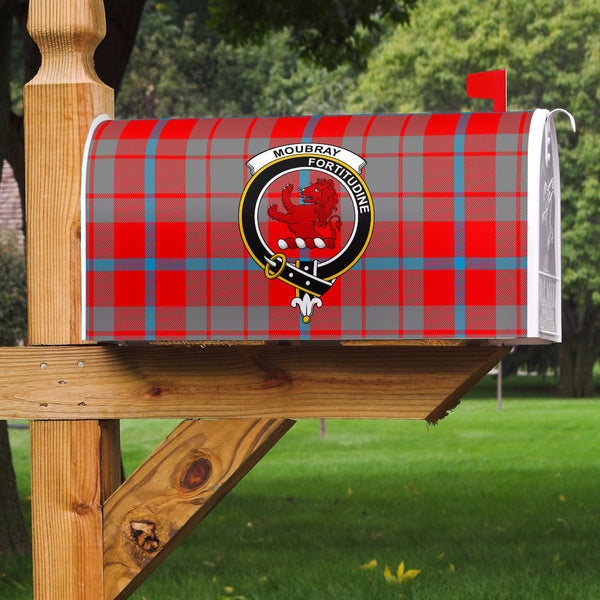 Moubray Clan Badge Classic Tartan Mailbox Cover