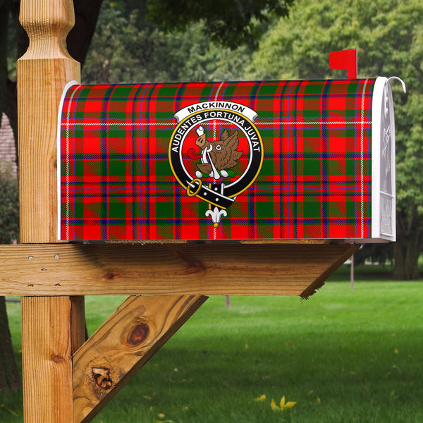 MacKinnon Modern Clan Badge Classic Tartan Mailbox Cover