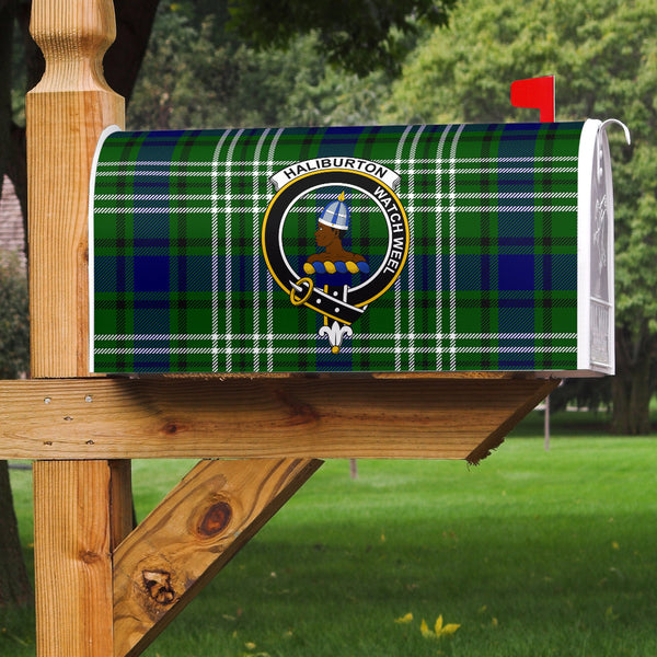 Haliburton Clan Badge Classic Tartan Mailbox Cover