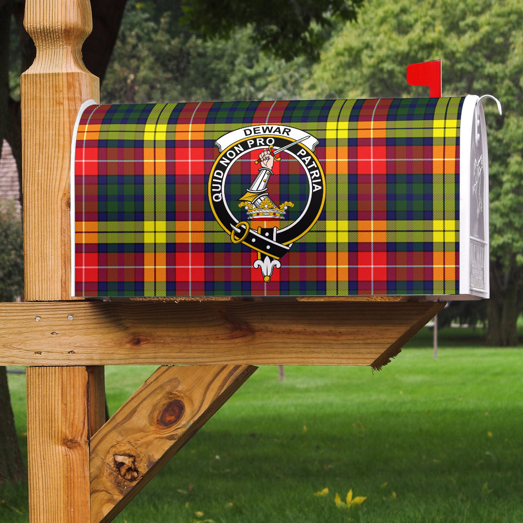 Dewar Clan Badge Classic Tartan Mailbox Cover