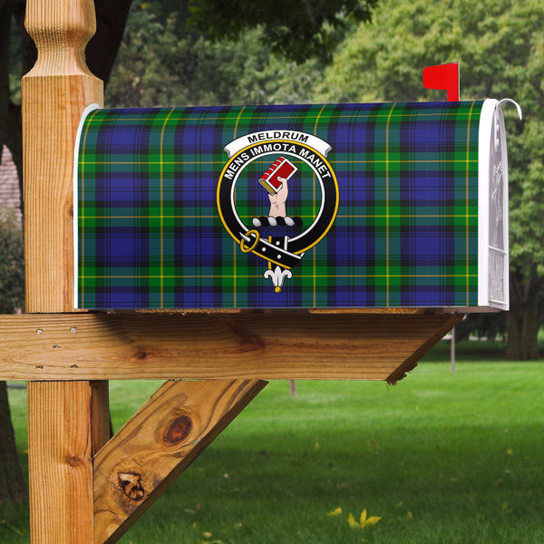 Meldrum Clan Badge Classic Tartan Mailbox Cover