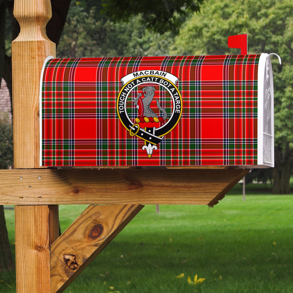 Macbain Clan Badge Classic Tartan Mailbox Cover