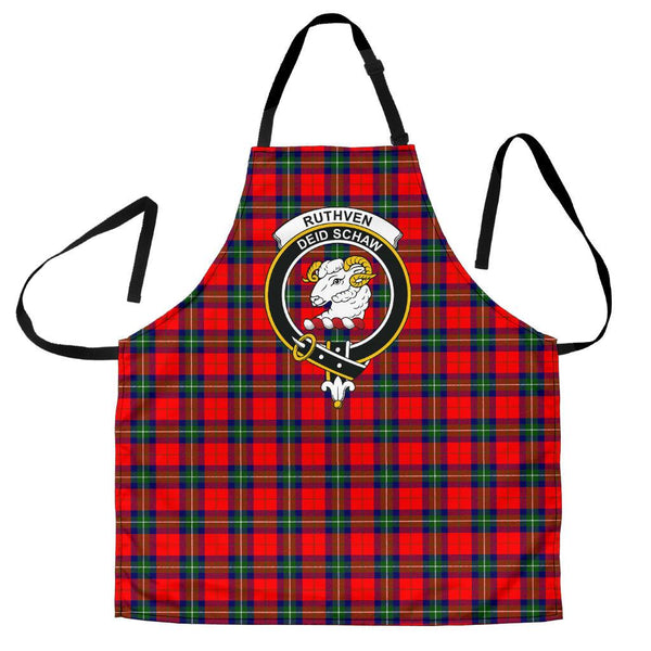 Ruthven Modern Tartan Clan Crest Apron