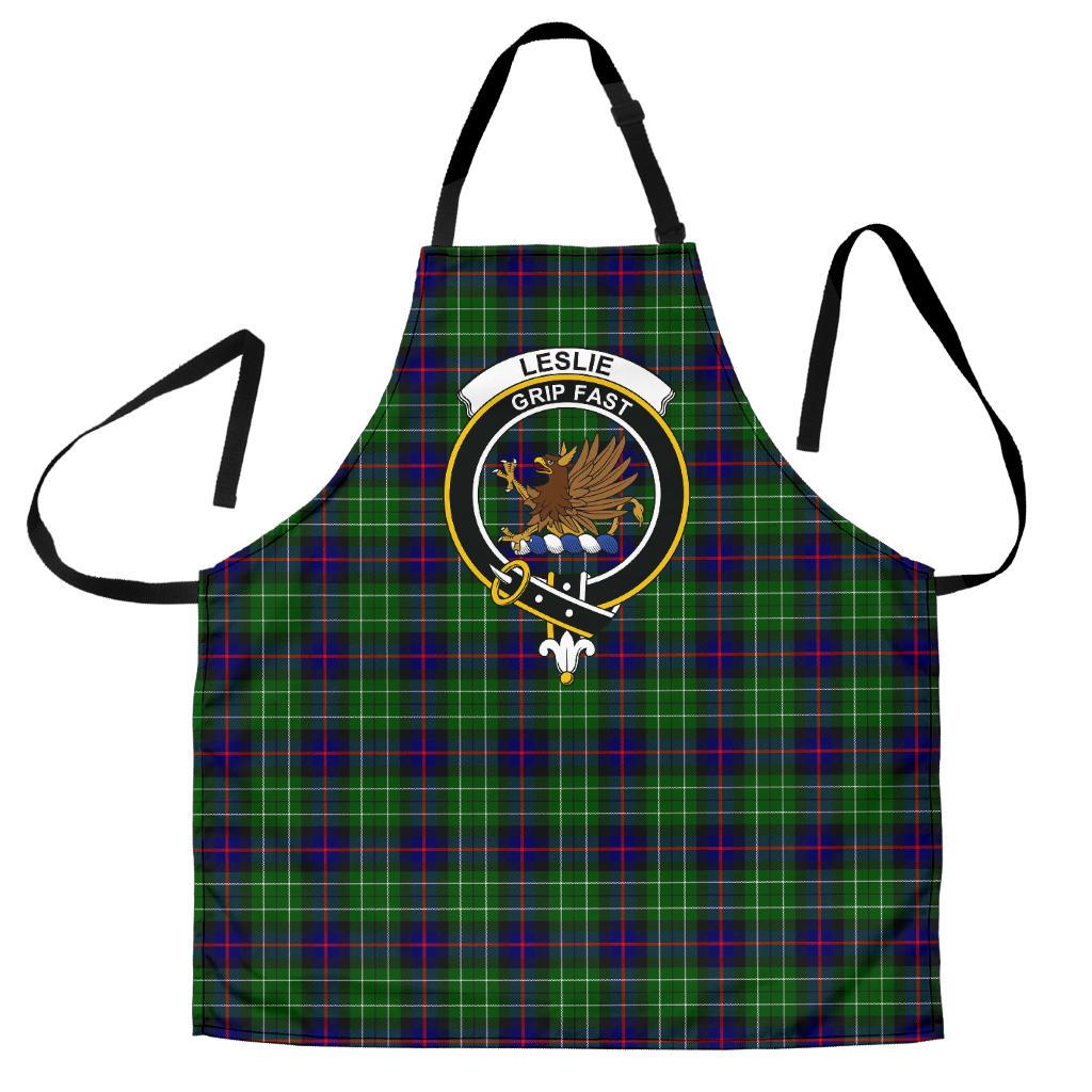 Leslie Hunting Tartan Clan Crest Apron